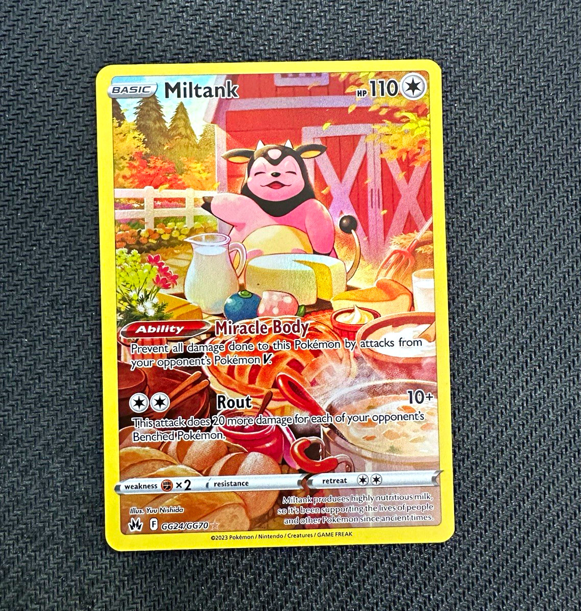 Pokemon Co. Miltank GG24/GG70 Crown Zenith Galarian Gallery Full Art Holo Pokemon Co. Miltank GG24/GG70 Crown Zenith Galarian Gallery Full Art Holo