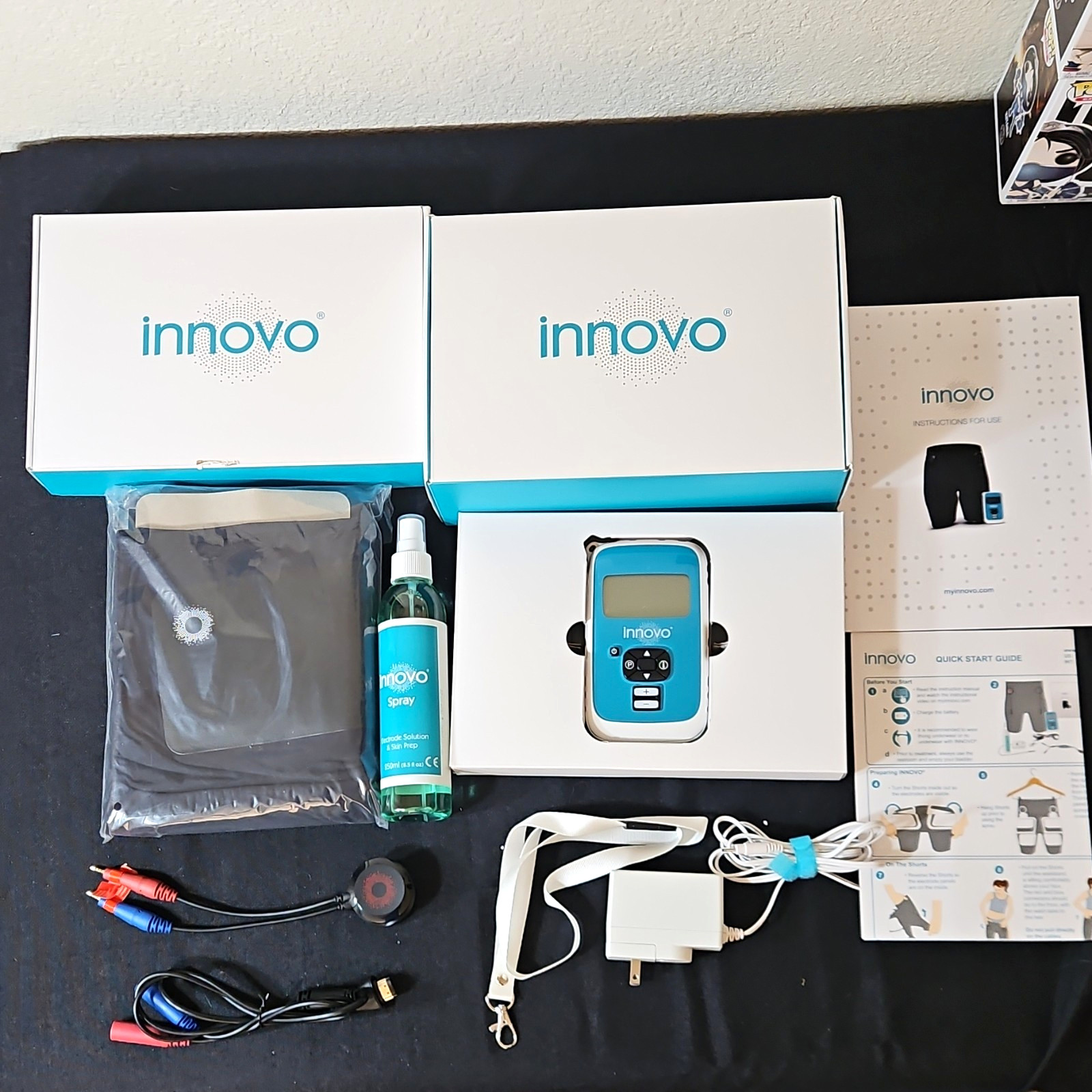 Innovo Pelvic Floor Exerciser Kit w/ Controller, Shorts , Spray, Cables, Charger