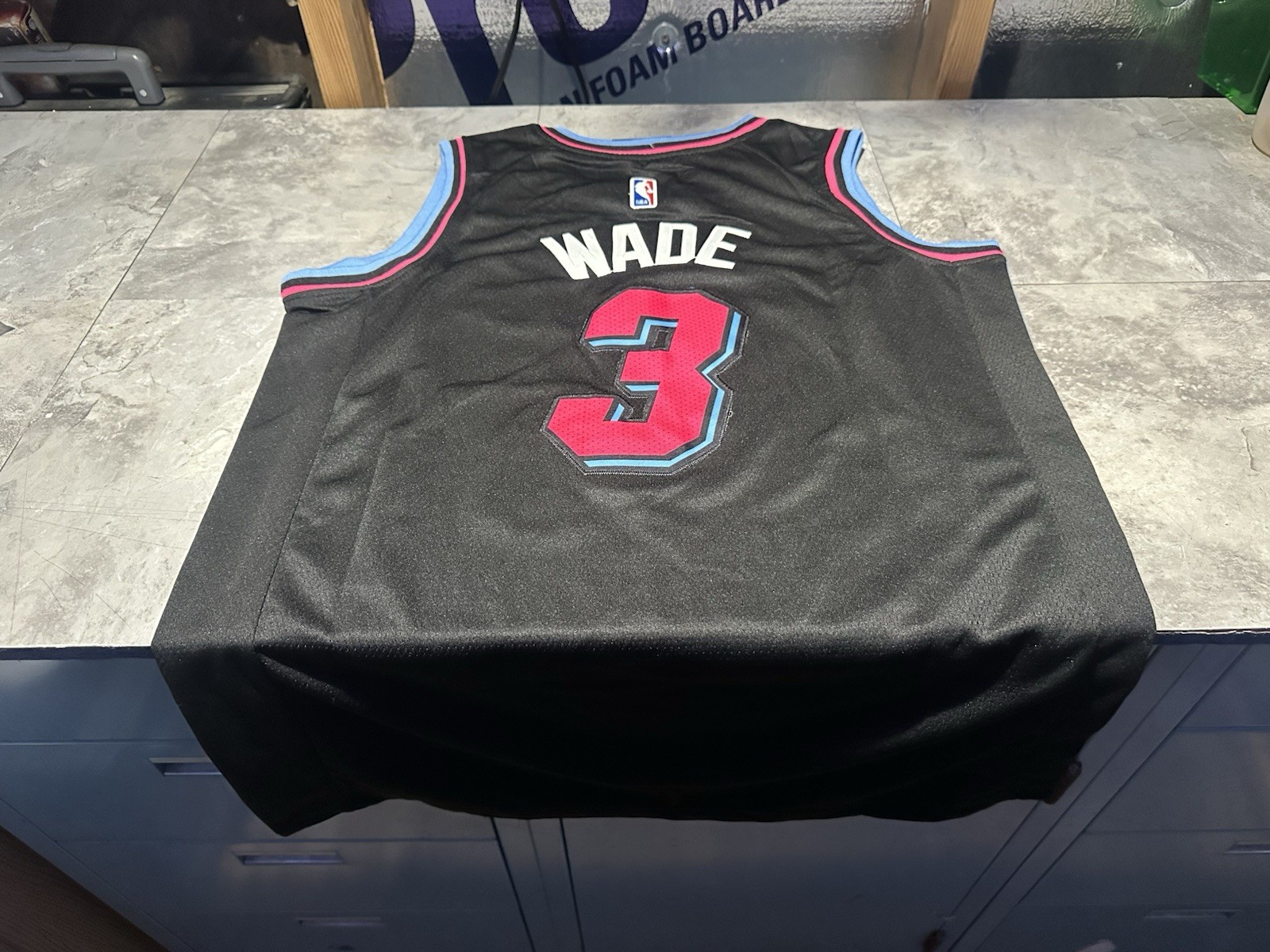 NWT Nike Miami Heat Dwayne Wade Miami Vice Swingman Jersey Size 48 Medium Black
