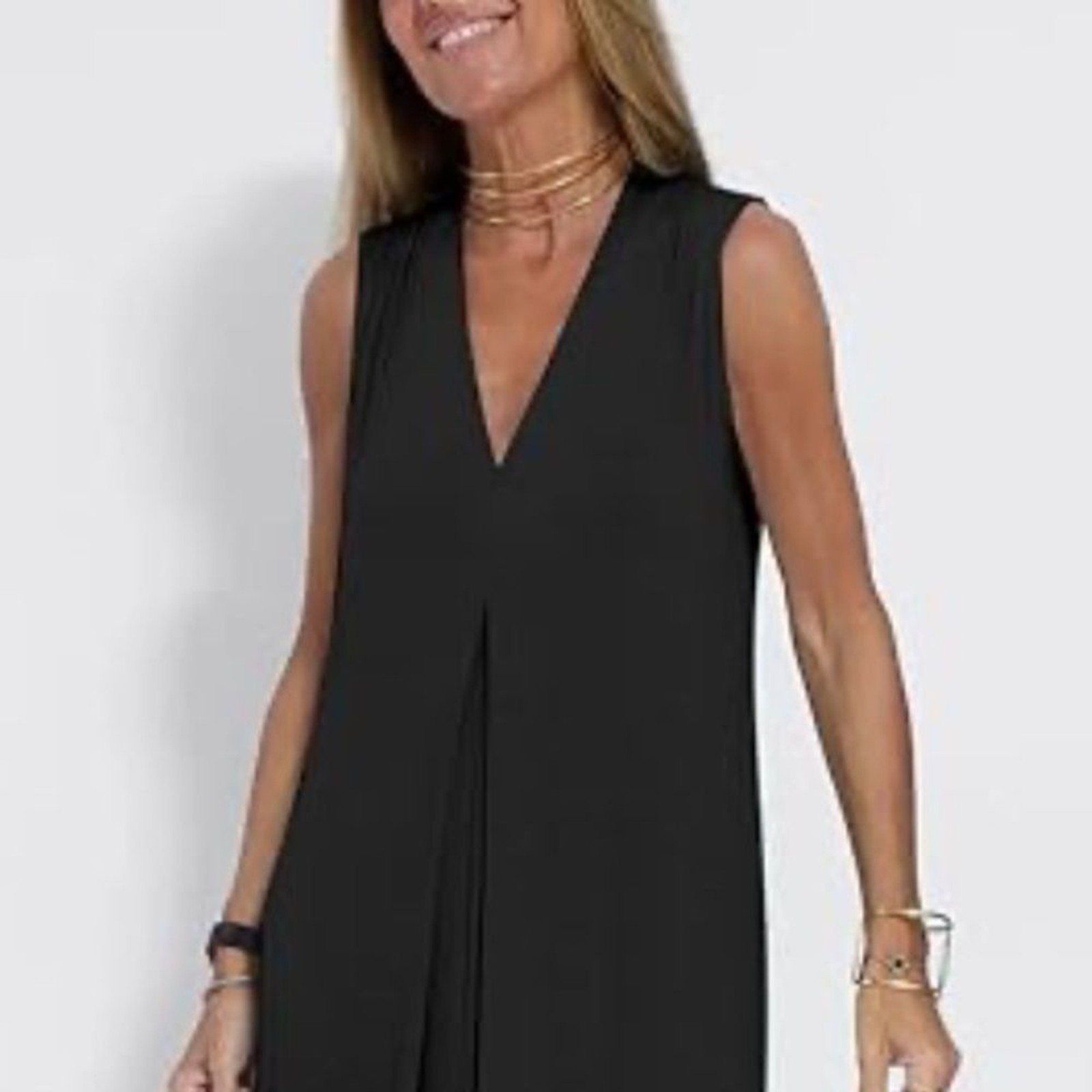BCBGMaxazria Black High/Low Tunic Top Size XXS