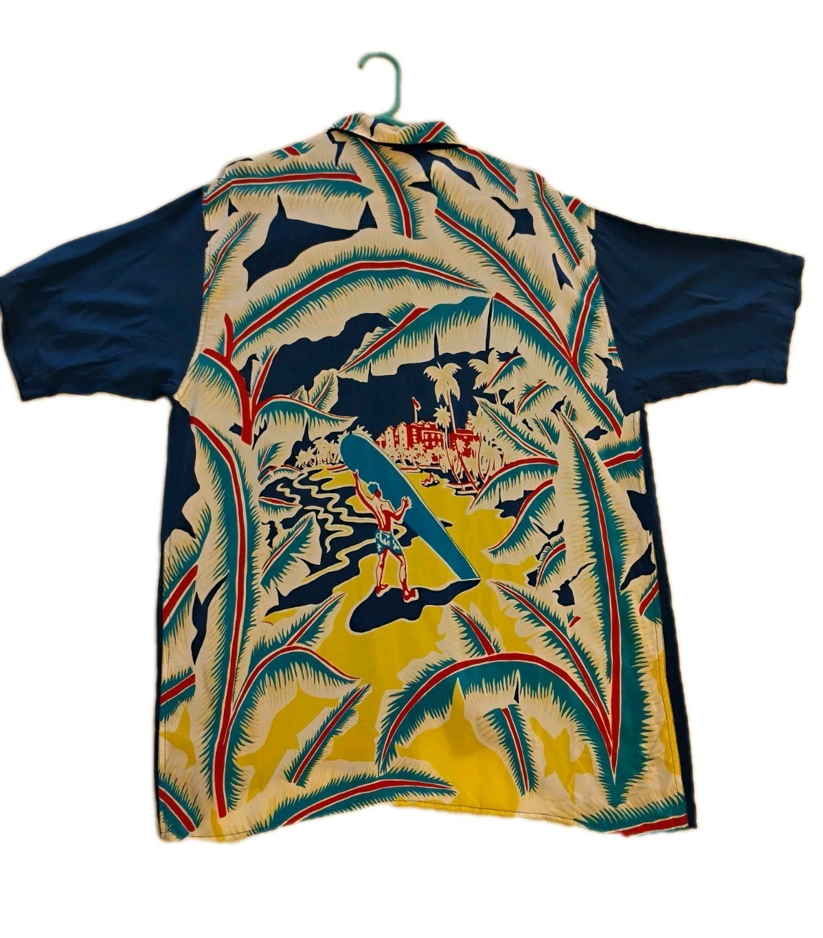 Rare Vintage Avanti 100% Silk Japanese Surf Design Aloha Hawaiian Shirt Men’s L