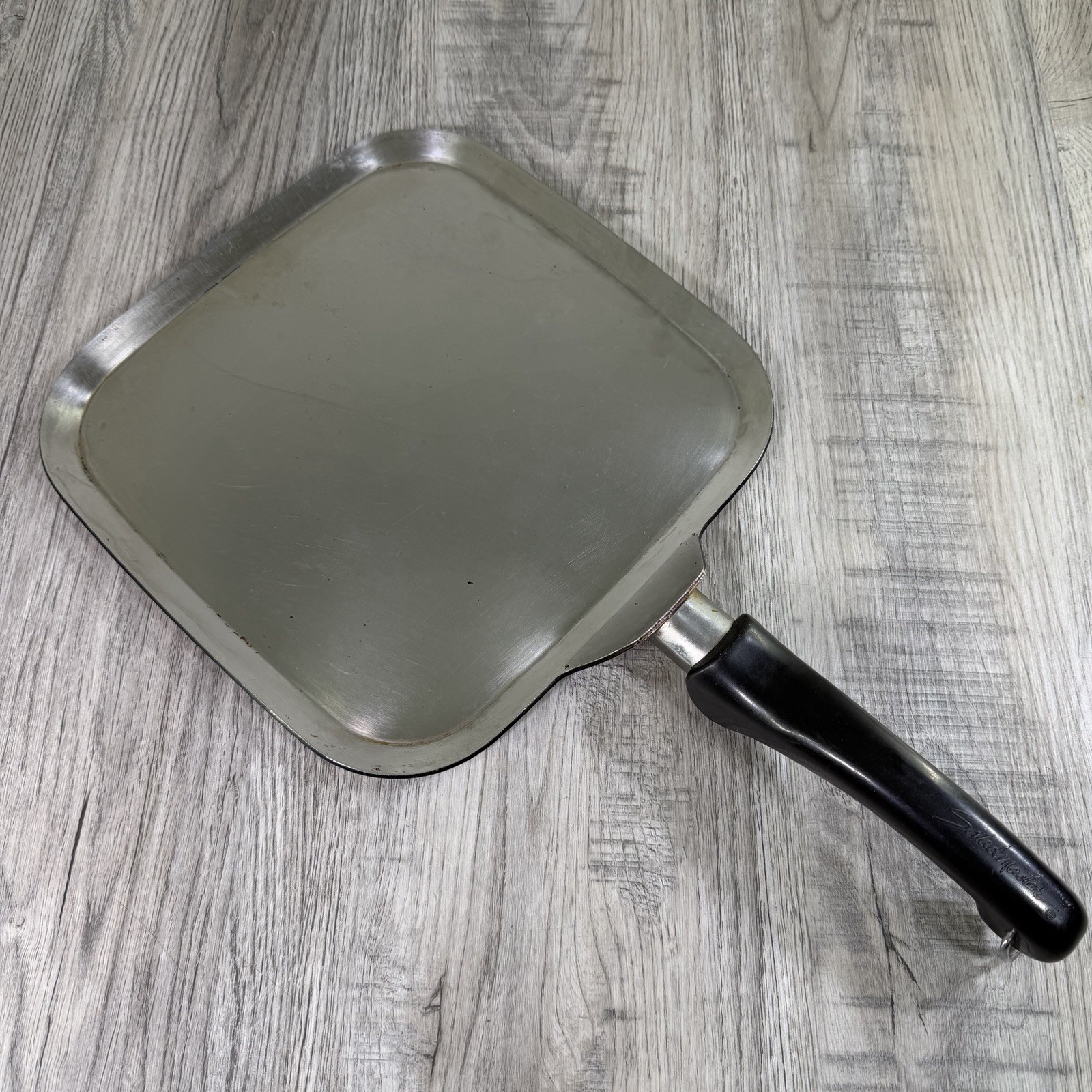 Vintage Saladmaster 11” Stainless Steel Square Griddle Skillet Flat Fry Pan USA