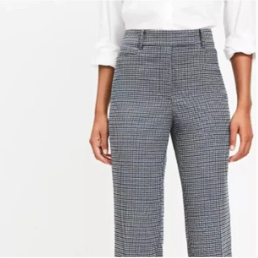 LOFT Brand Pants in Houndstooth Brushed Flannel 12 Full-Length NWT LOFT Brand Pants in Houndstooth Brushed Flannel 12 Full-Length NWT