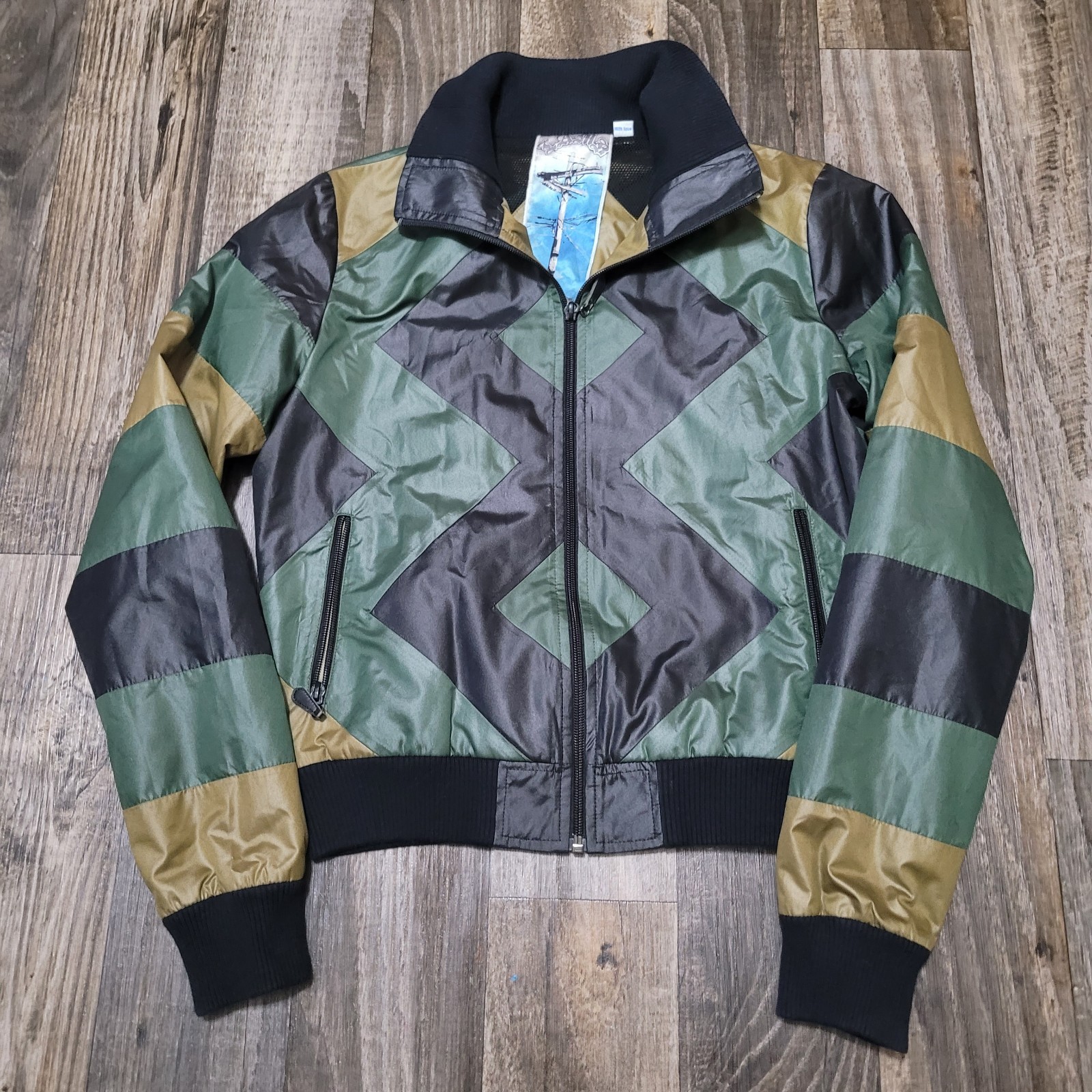 L.A.M.B. Gwen Stefani Moto Jacket Coat Zig Zag Women’s Medium Vintage L.A.M.B. Gwen Stefani Moto Jacket Coat Zig Zag Women’s Medium Vintage