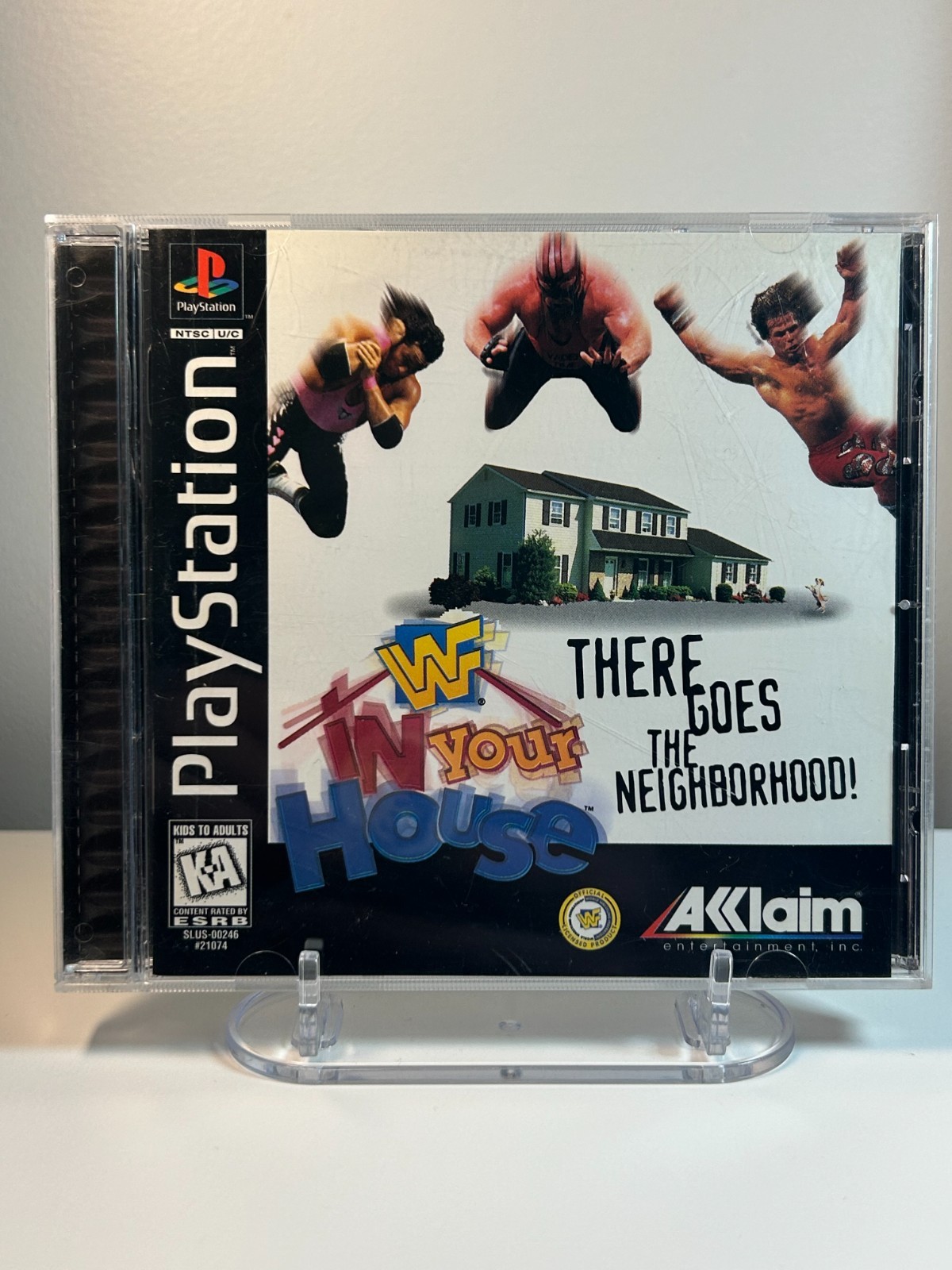 WWF In Your House Sony PlayStation 1 PS1 Complete CIB Black Label Tested VG