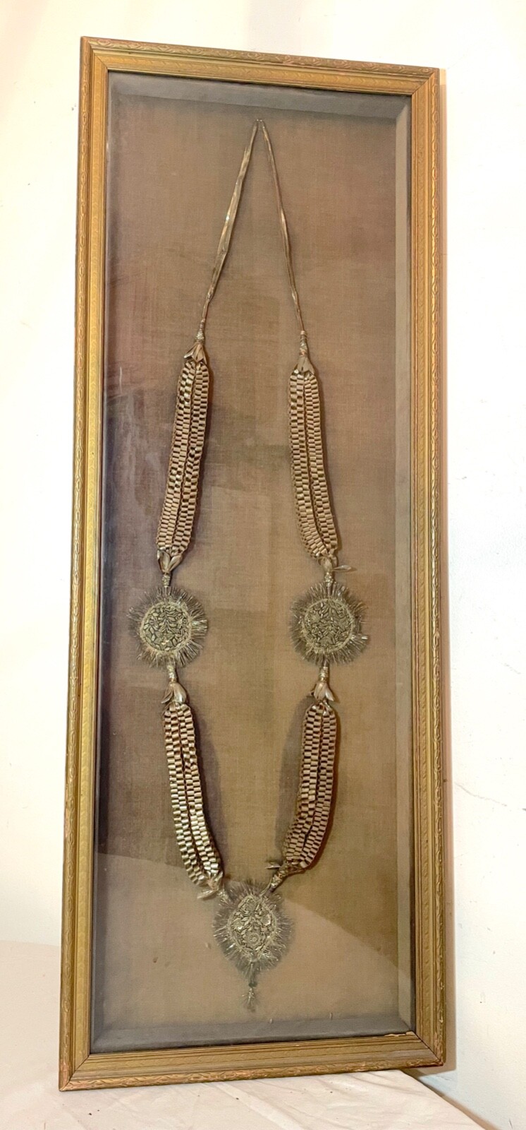 Antique 18th-19th century Embroidered Mughal Indian handmade Necklace Order art