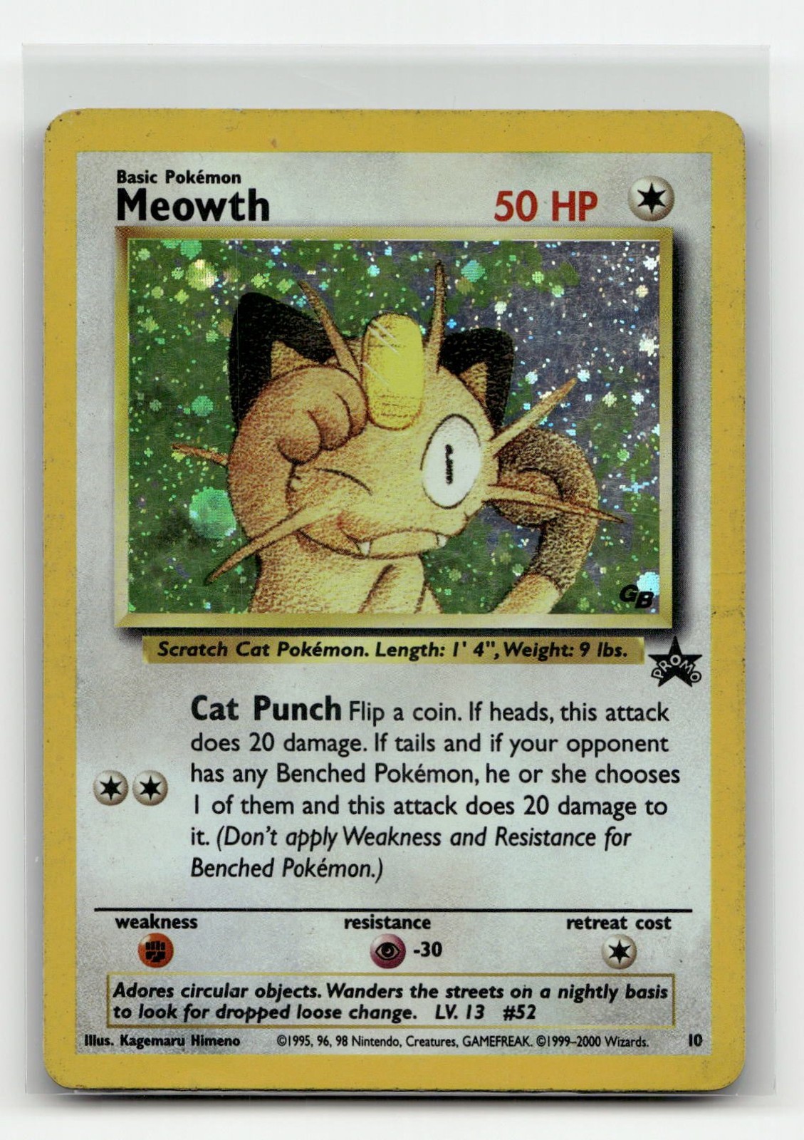 Meowth 10/53 WoTC Promo Holofoil Pokemon
