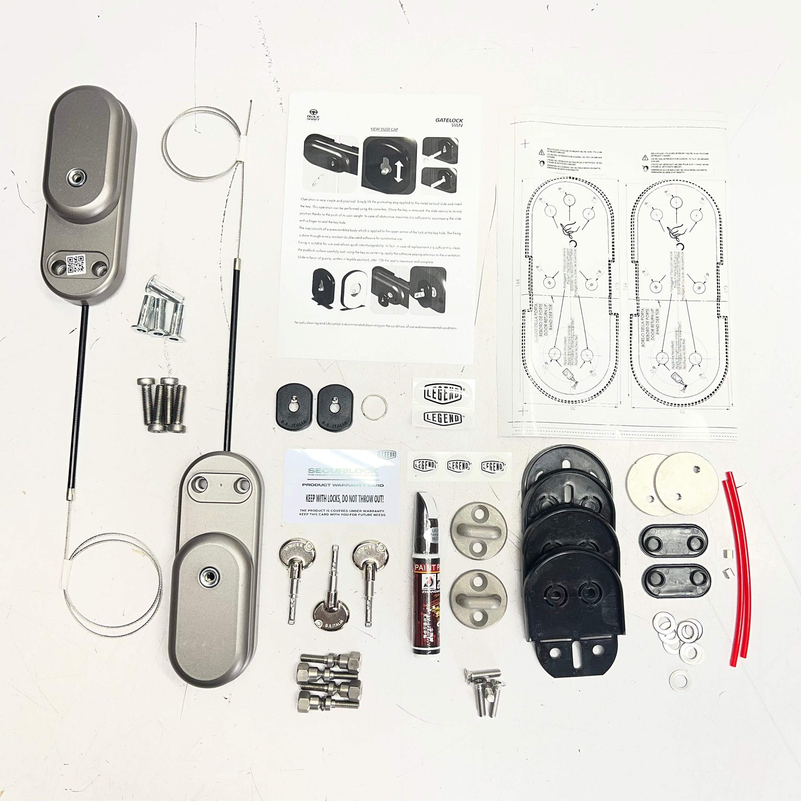 LEGEND Securilock Van Lock Slamlock Double Lock Hardened Steel Grey SL1-021-002