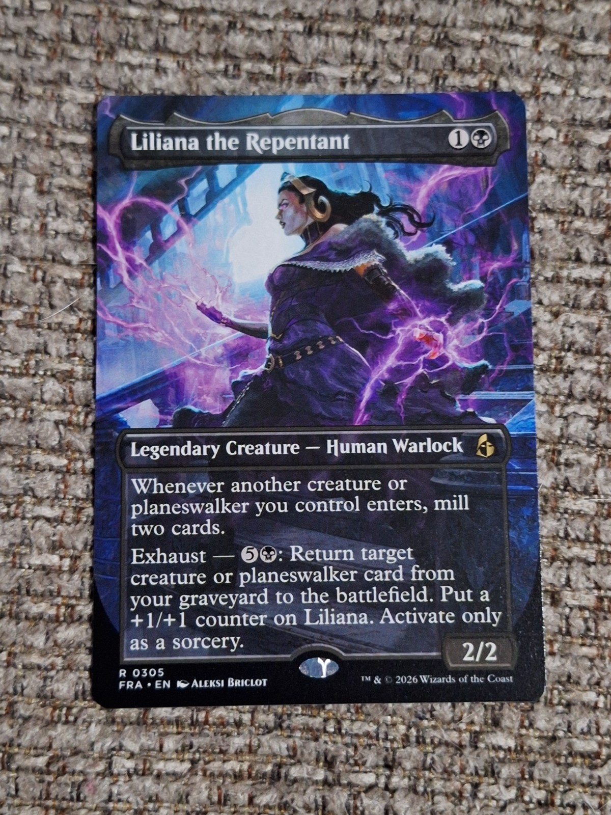 Liliana the Repentant Borderless Reality Fracture 0305 MTG Nm