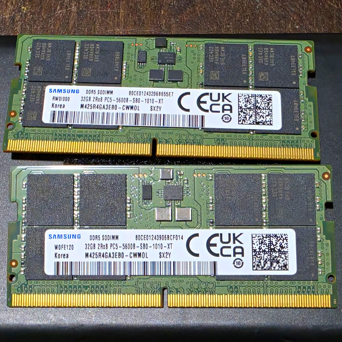 Samsung 64GB (2x32GB) DDR5-5600 SO-DIMM 262-Pin ECC RAM M425R4GA3EB0 Samsung 64GB (2x32GB) DDR5-5600 SO-DIMM 262-Pin ECC RAM M425R4GA3EB0