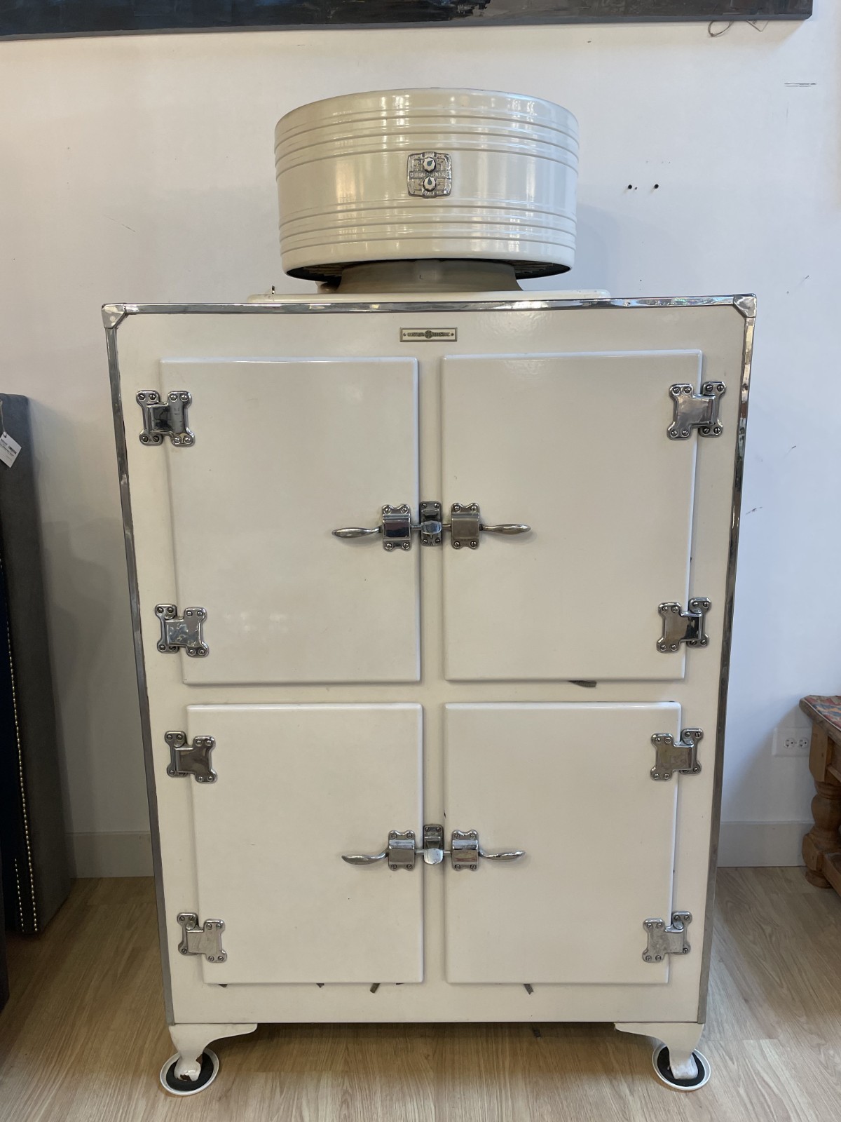 General Electric Rare 4-Door Monitor Top P4-180 Refrigerator, C. 1929