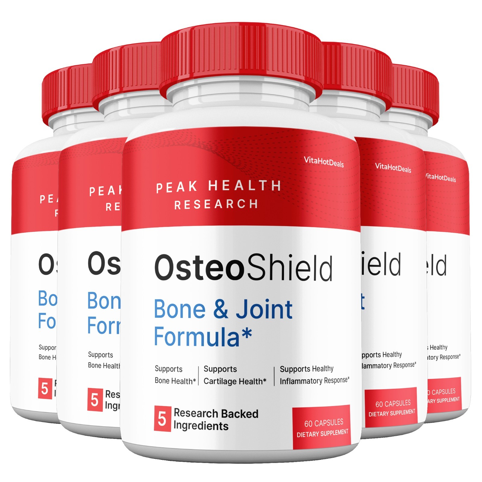 OsteoShield Capsules, Max Strength Formula for Bone & Joint Support (5 Pack) OsteoShield Capsules, Max Strength Formula for Bone & Joint Support (5 Pack)