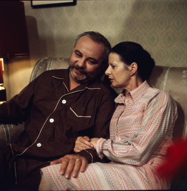 German actors Hans Korte Gustl Halenke in the TV film Love Letters- Old Photo