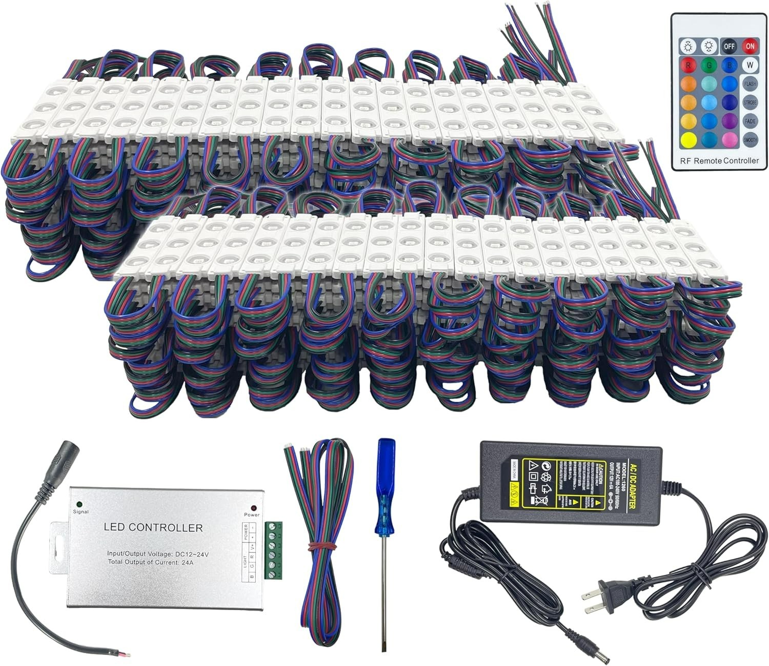 200PCS 5050 SMD RGB LED Module Kit 110FT LED Module for Storefront Window Signs