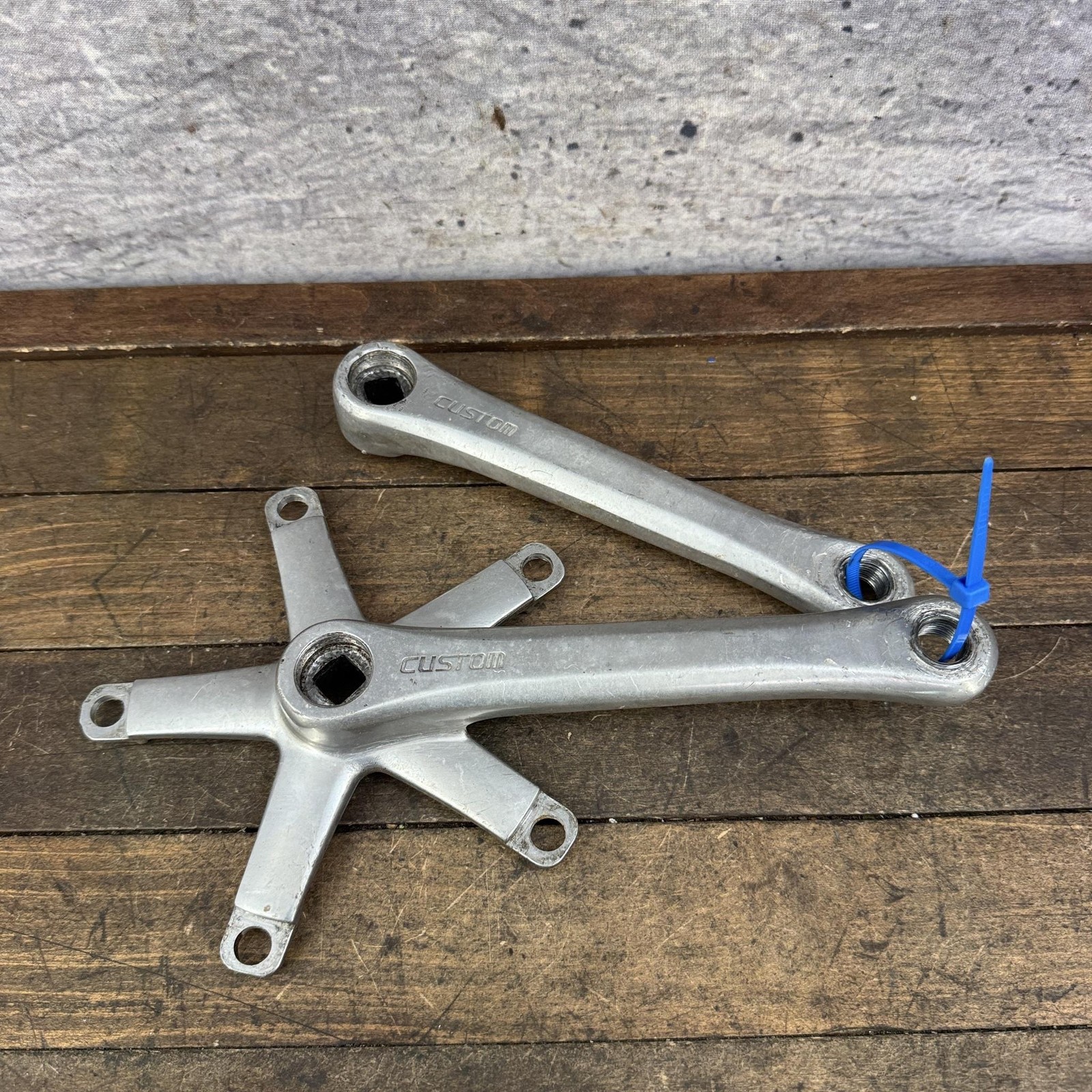 Vintage SR Custom Crankset 170mm 144 BCD Square Taper Silver Japan Road Track