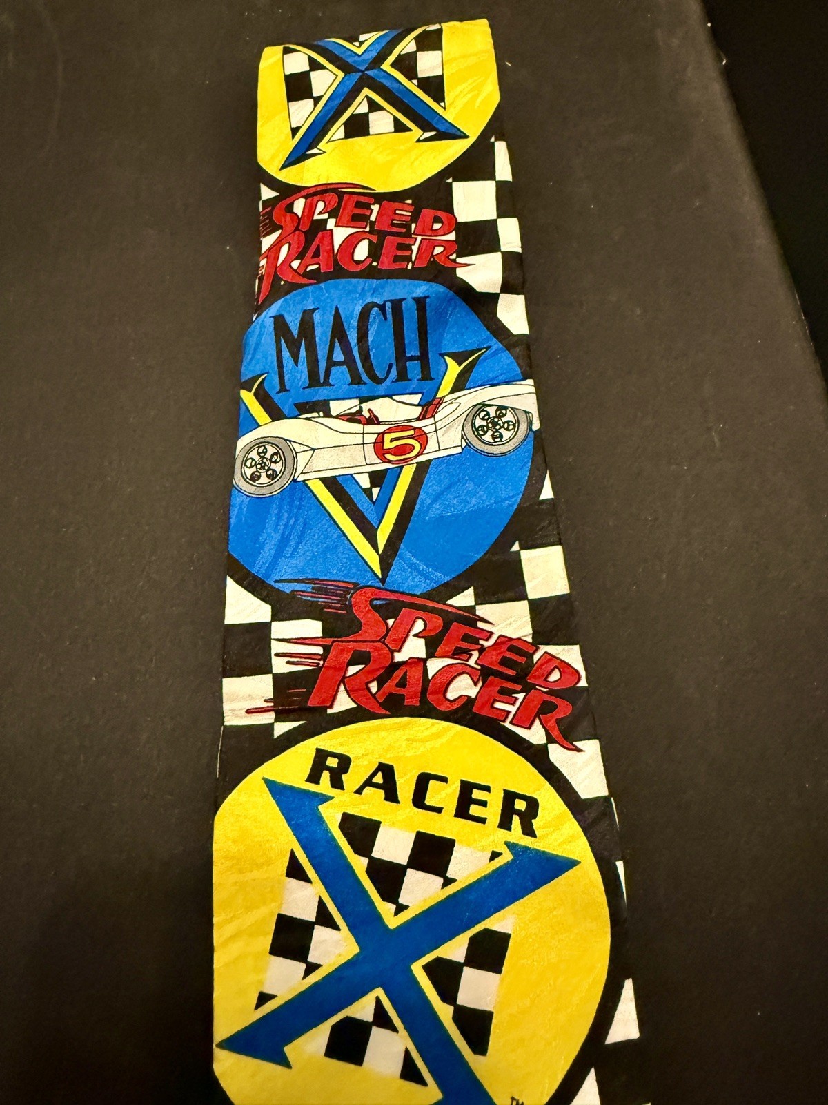 Vtg ‘96 Speed Racer Racer X Tie 100% Silk Classic 58”x 3.5” RM Style -Ships Free
