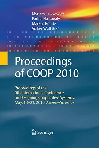 Proceedings of COOP 2010 : Proceedings of the 9th International Conference on-,