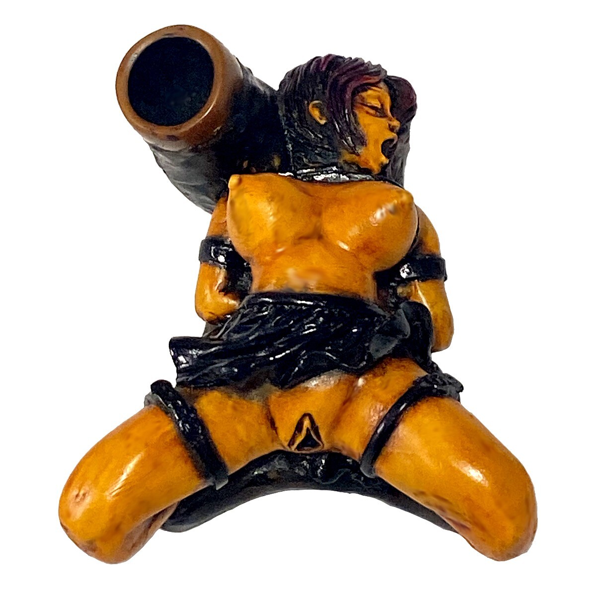 Bondage Girl Smoking Hand Pipe / Pipe / Smoke / Handcraft