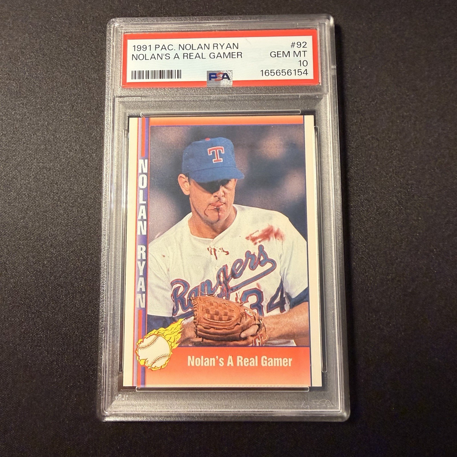 1991 PACIFIC NOLAN RYAN #92 NOLAN'S A REAL GAMER PSA 10 #165656154