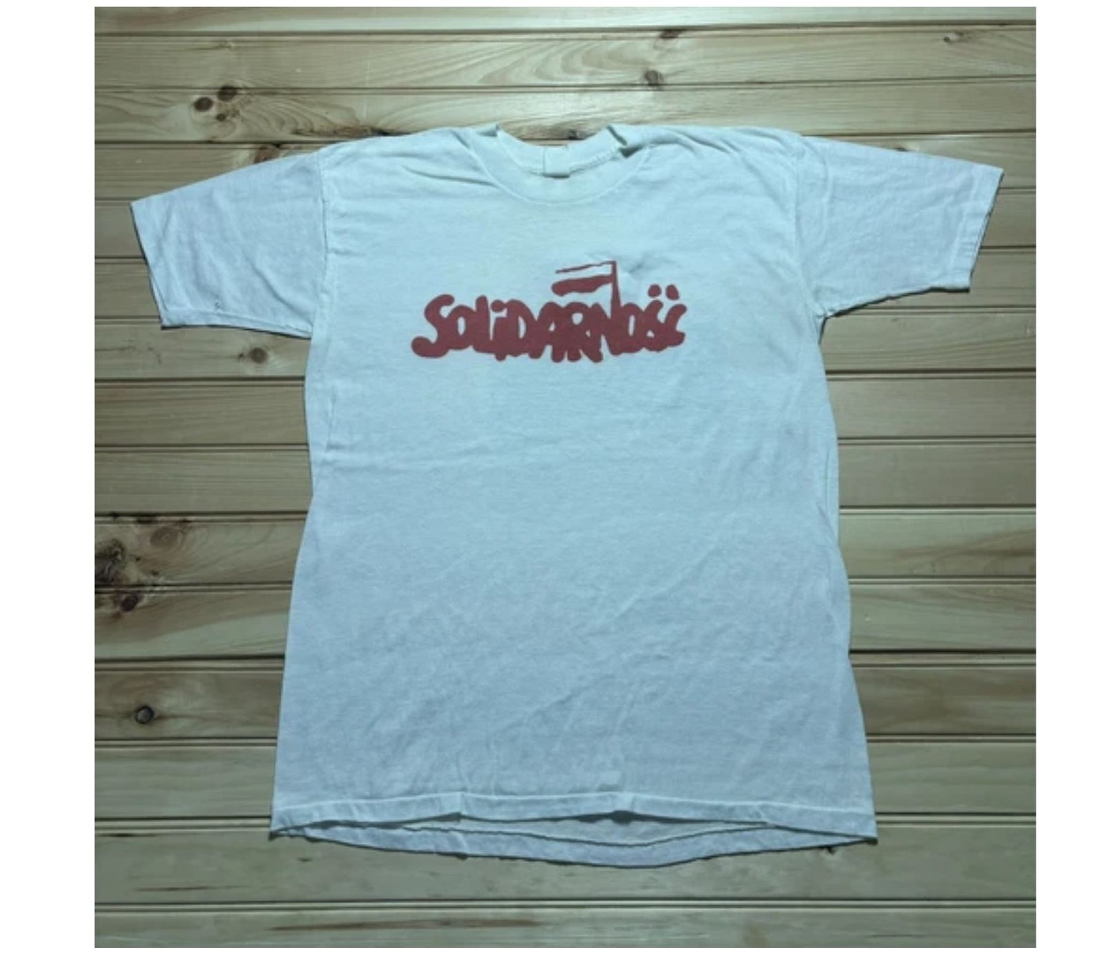 Vintage 80s Solidarnosc Polish Trade Union Solidarity Movement T-Shirt