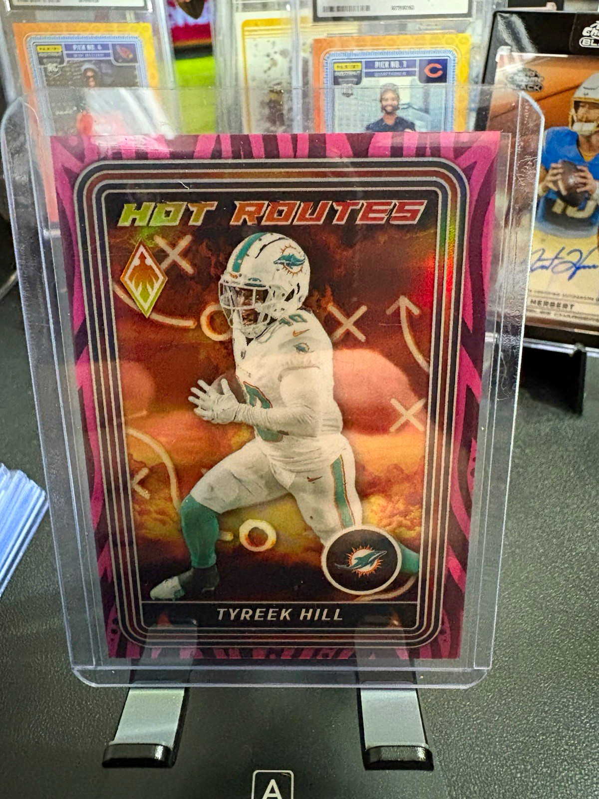Panini 2023 Panini Phoenix Tyreek Hill Dolphins Hot Routes Yellow #HR-28 /75