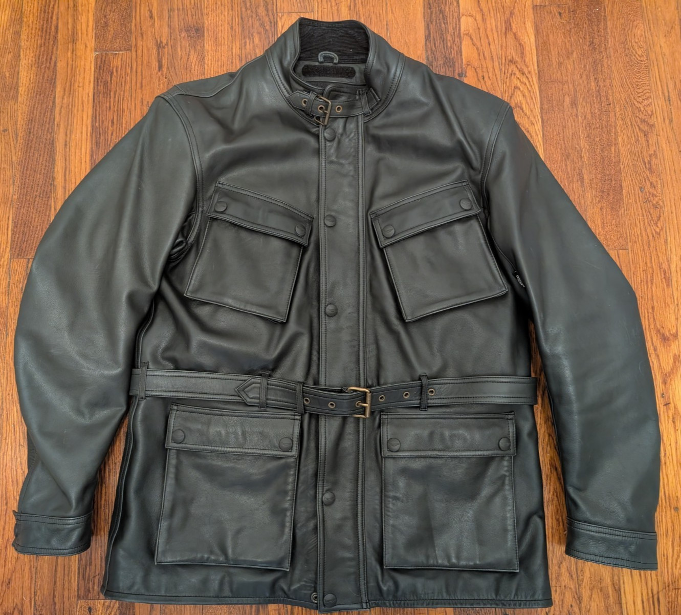 Triumph Leather Motorcycle Jacket CE Armored Thermal Liner - US 46 / Euro 56