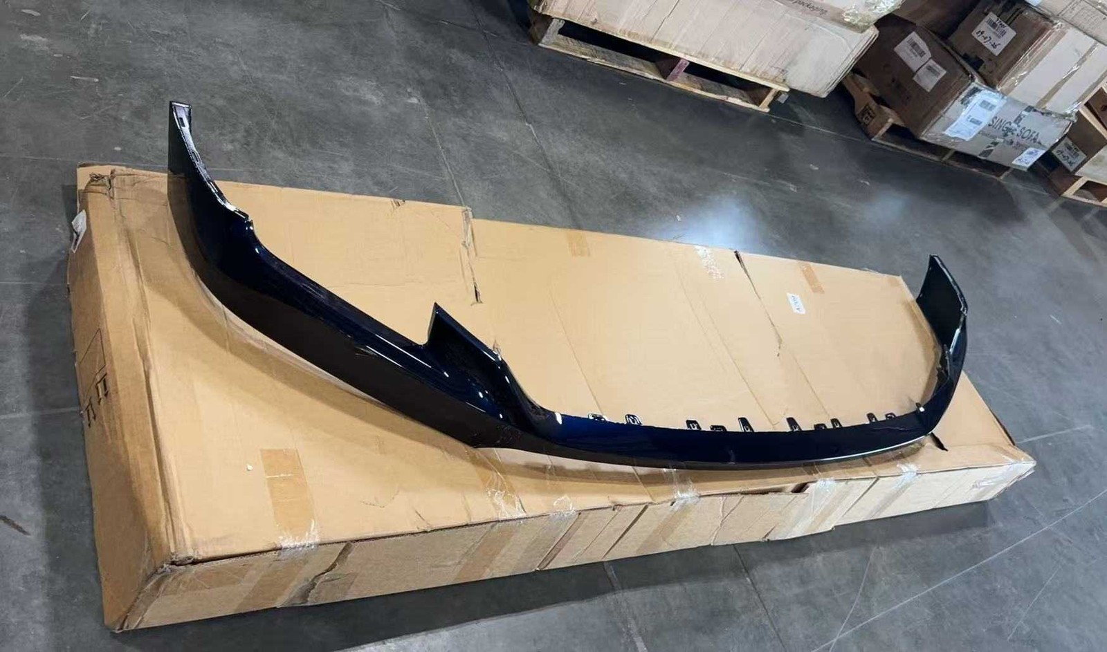 For Ford F-150 2021-2023 Antimatter Blue Front Bumper Cover Trim Molding New