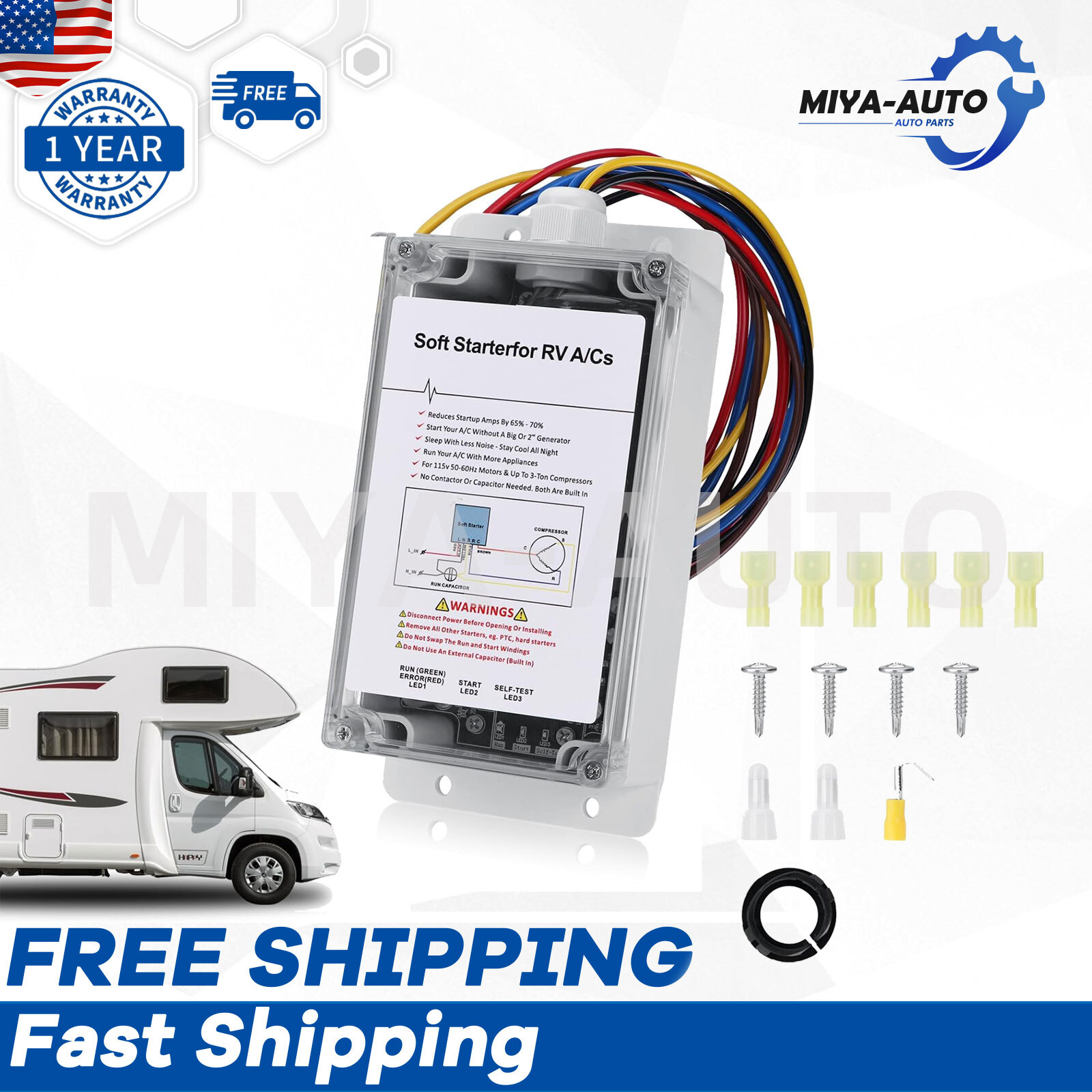 RV A/C Starter Unit Soft Start for RV Air Conditioner with a Small Generator