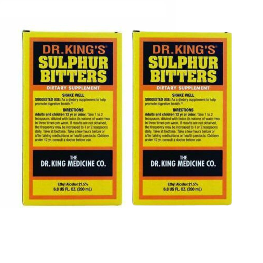 Dr King\'s Sulphur Bitters 200 ml (Pack of 2) - Import fees are paid by us Dr King\'s Sulphur Bitters 200 ml (Pack of 2) - Import fees are paid by us