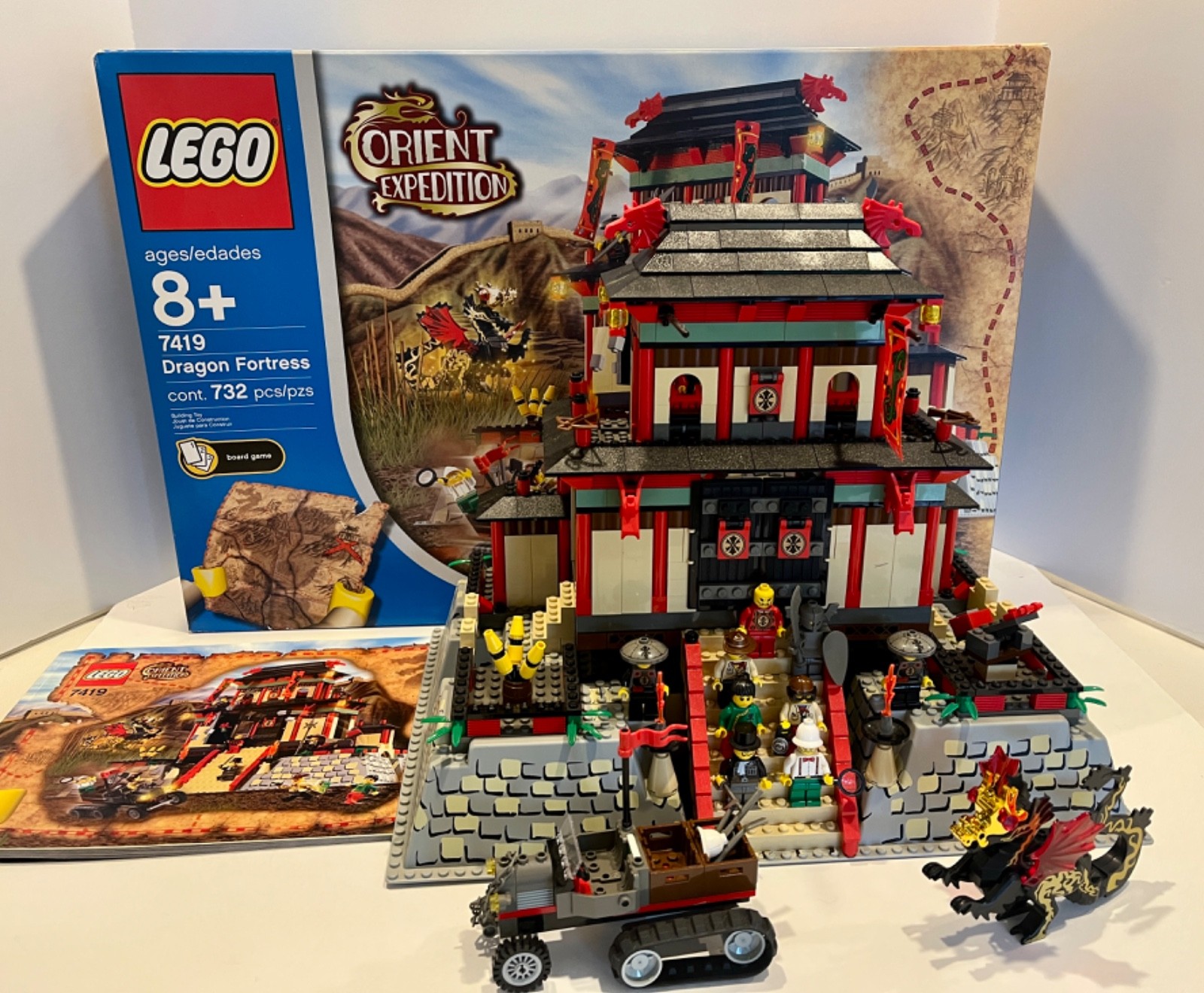 Lego 'Orient Expedition' 7419 DRAGON FORTRESS beautiful set w/ box & instruction Lego 'Orient Expedition' 7419 DRAGON FORTRESS beautiful set w/ box & instruction