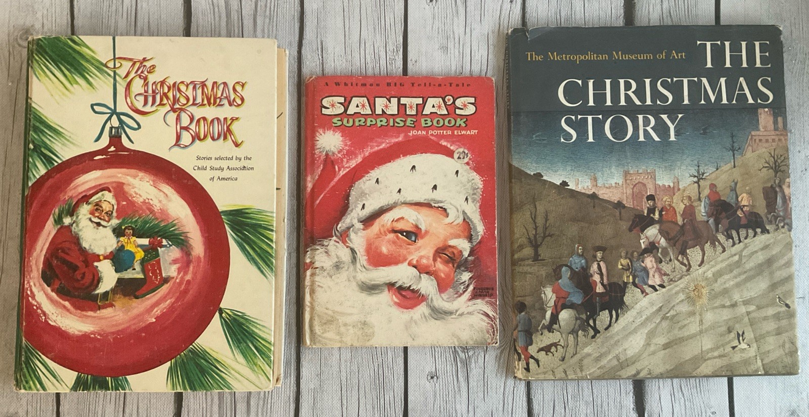 Vintage 1954 & 1966 Christmas Books w/ Inscriptions. Lot Of 3 Vintage 1954 & 1966 Christmas Books w/ Inscriptions. Lot Of 3