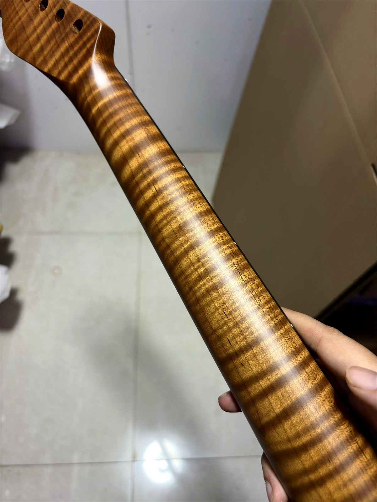 AAAAA 22 Fret Roasted Flame Maple eletrick guitar neck rosewood part satin