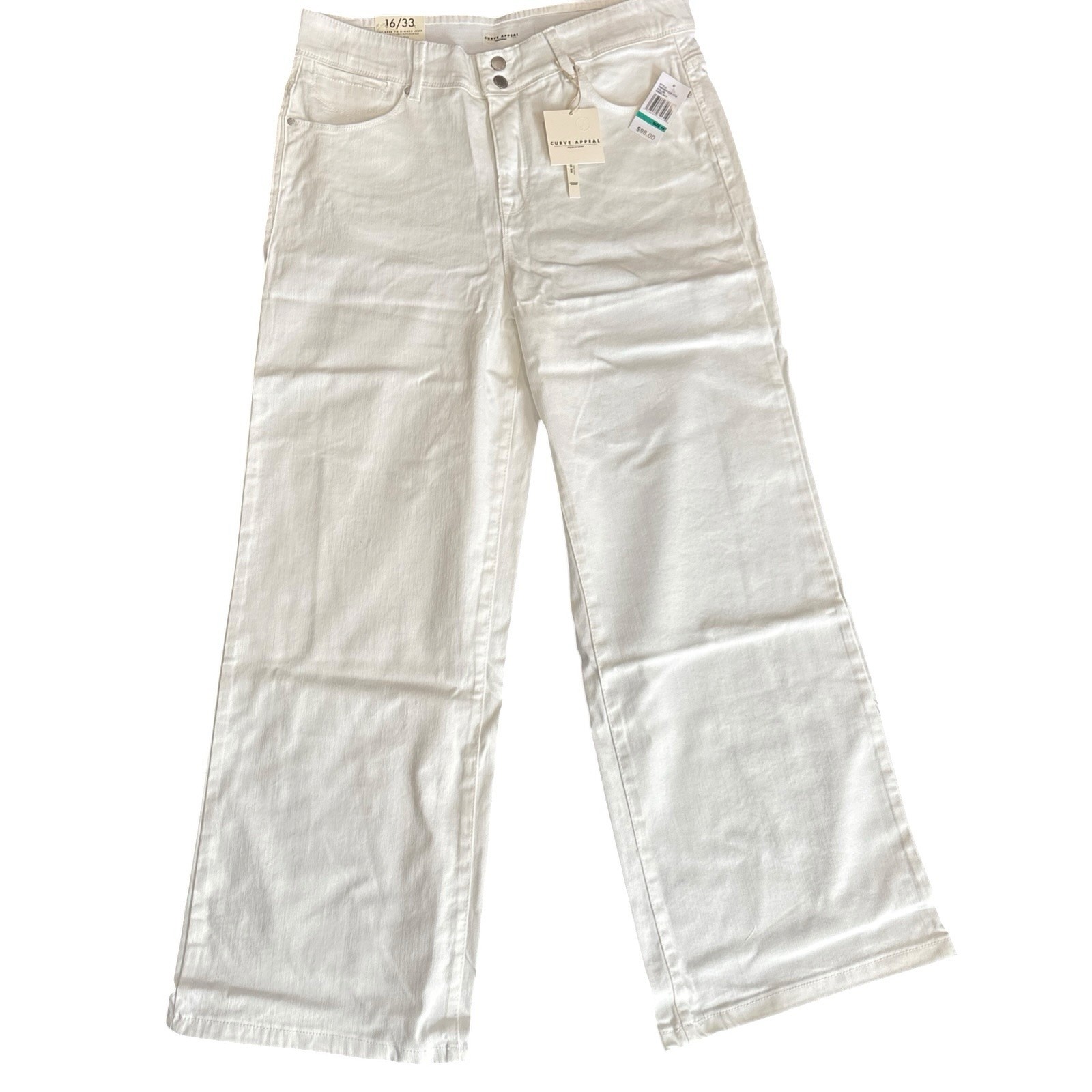 NWT- Curve Appeal Jeans Size 16 White