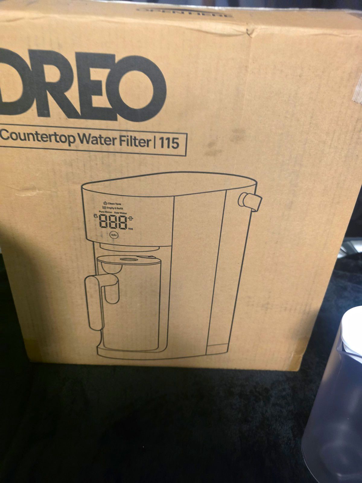 DREO Countertop Water Filter 115 White for Aqua Optima Evolve