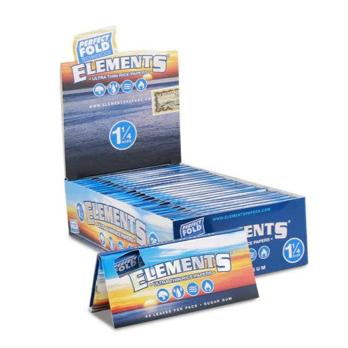 ELEMENTS 25 PK 1 BOX ELEMENTS PERFRCT FOLD 1 1/4 (1.25) ULTRA THIN ROLLING PAPER