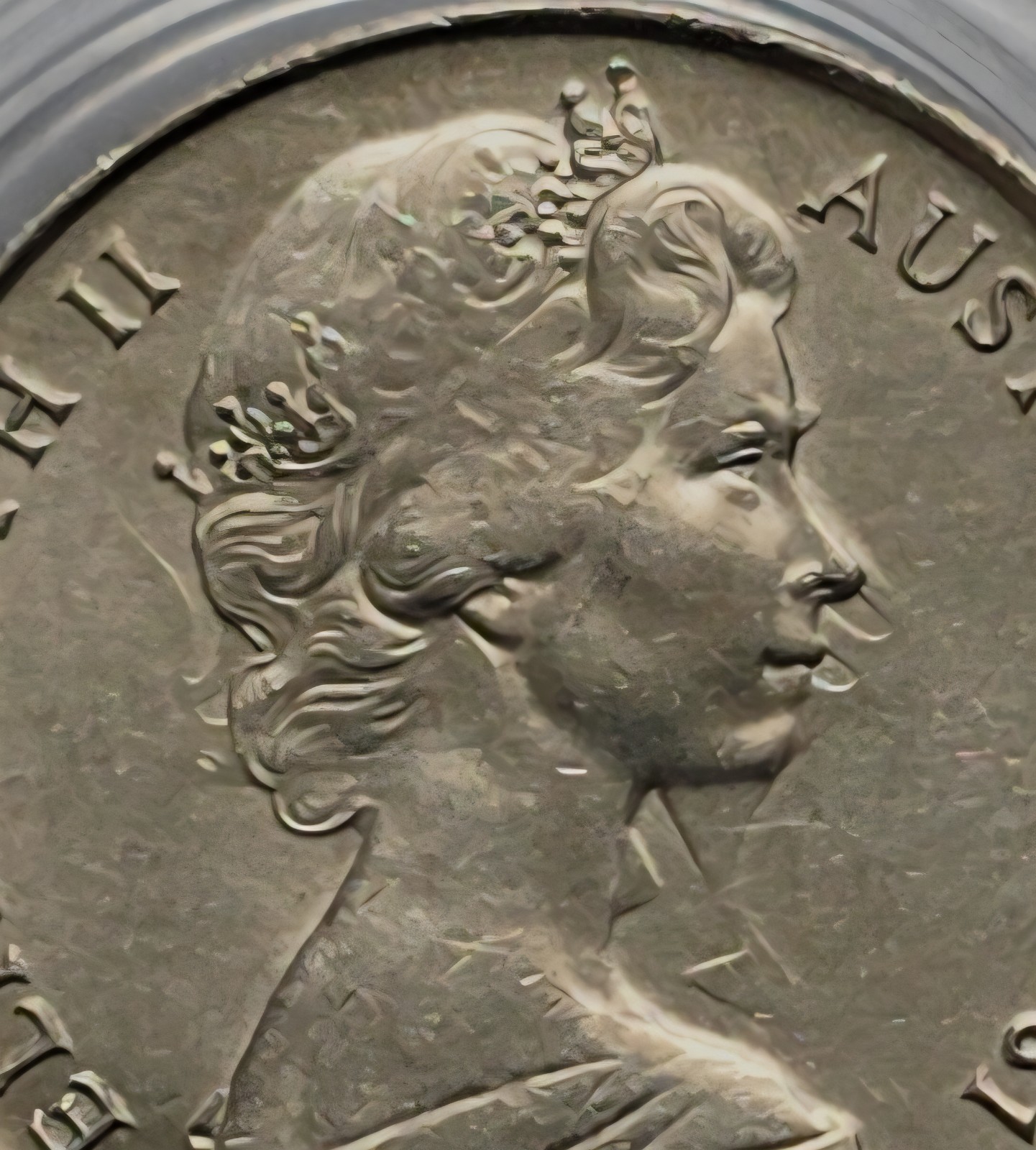 RARE 1981 Australian 5 Cent Obverse / Reverse  Die Clash  Only 1 Exists .