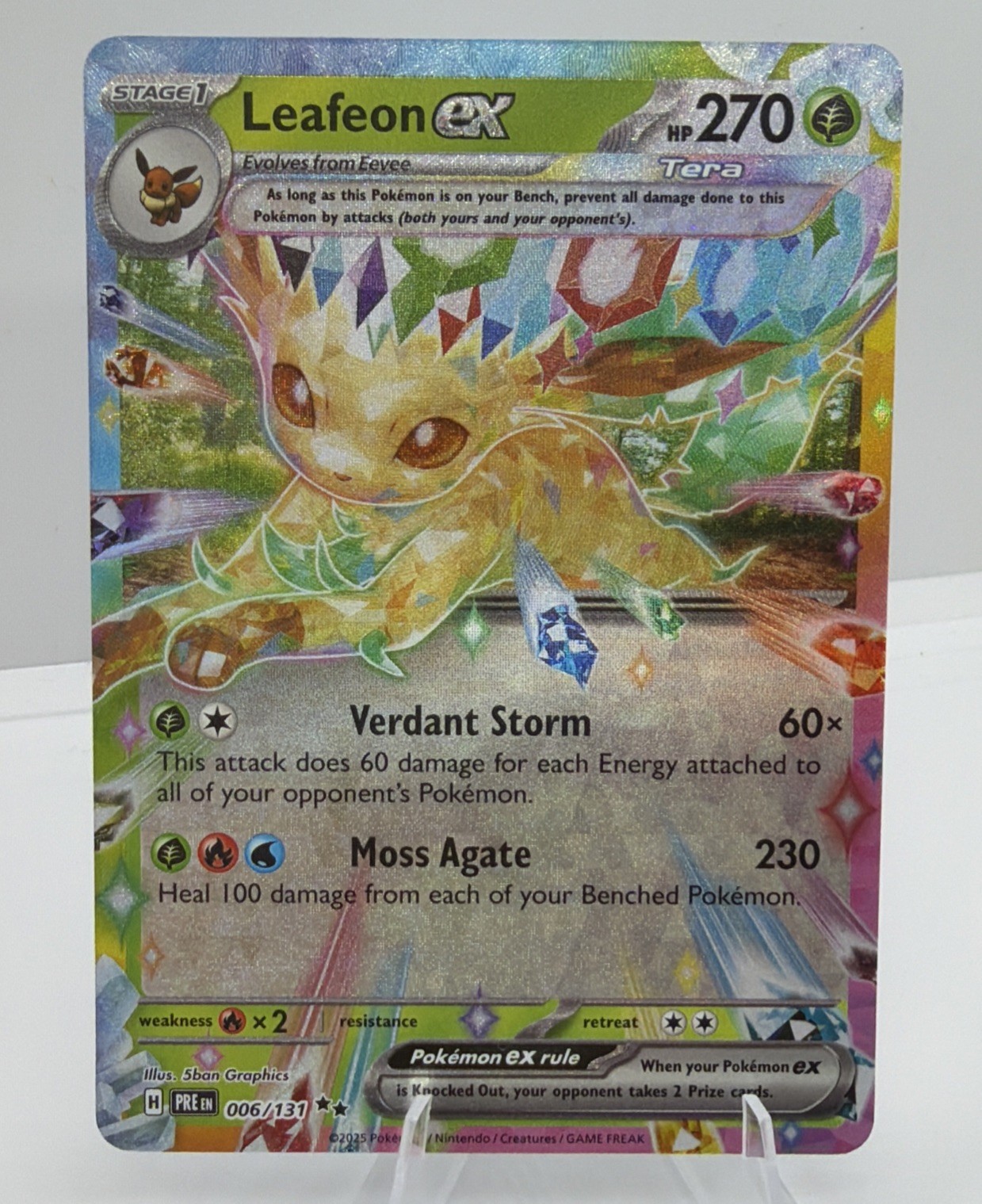 Leafeon ex 006/131 Sv: Prismatic Evolutions Holo DOUBLE RARE Pokemon TCG MINT/NM Leafeon ex 006/131 Sv: Prismatic Evolutions Holo DOUBLE RARE Pokemon TCG MINT/NM