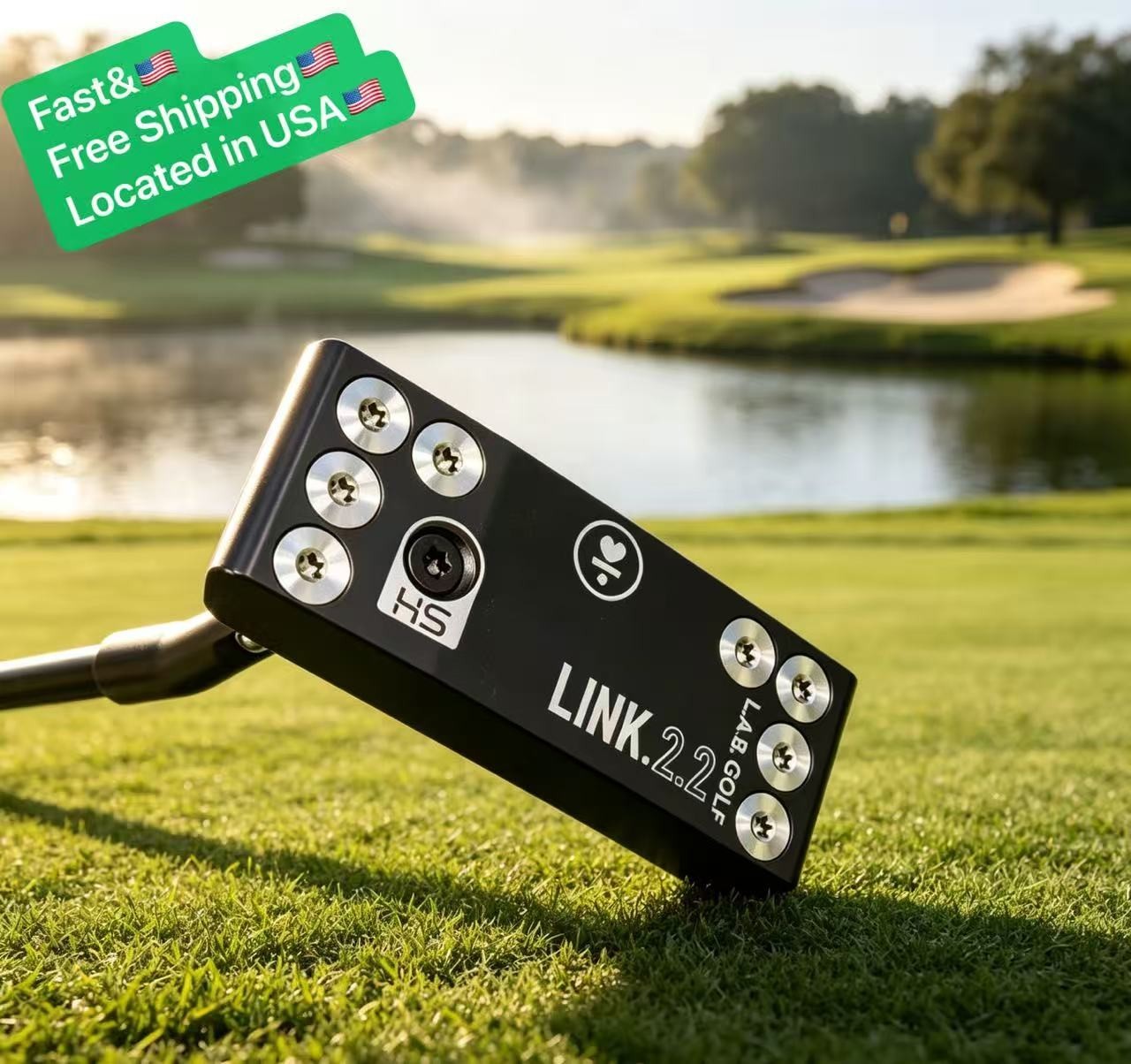 LUXURY NEW L.A.B.Golf LINK 2.2 Putter Black Accra Shaft Right-handed 35