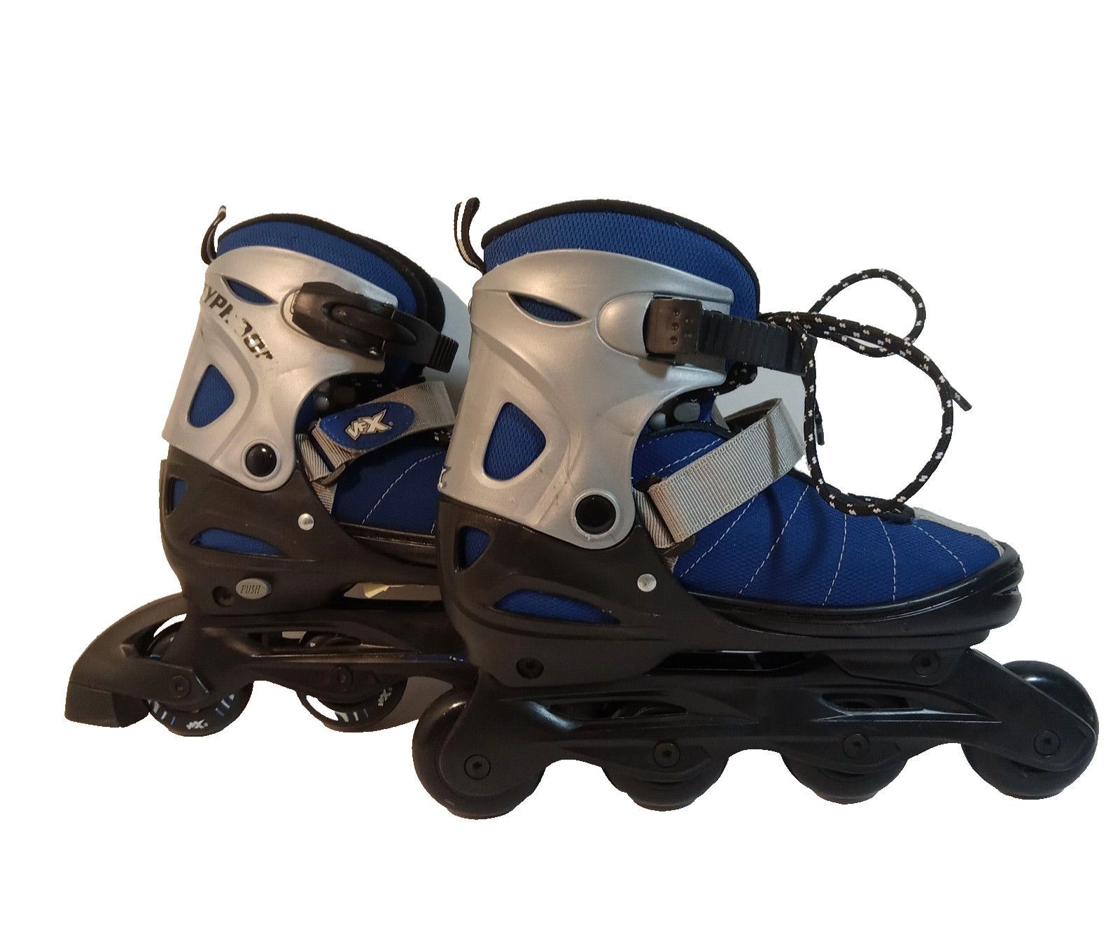 Typhoon VFX Rollerblade Inline Skates 5-8 Blue Black Gray Y2K Sporty Athletic