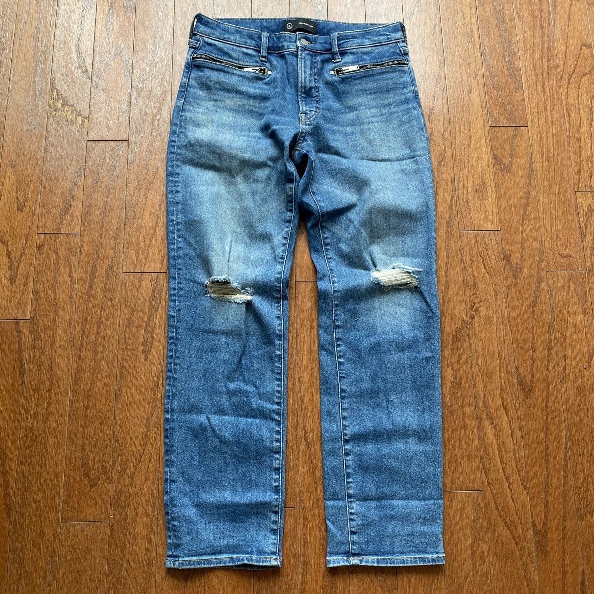 Undercover x GU Distressed Blue Zipper Jeans Mens 32 x 30