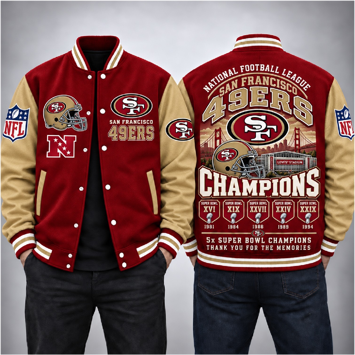 San Francisco 49ers Football Baseball Jacket