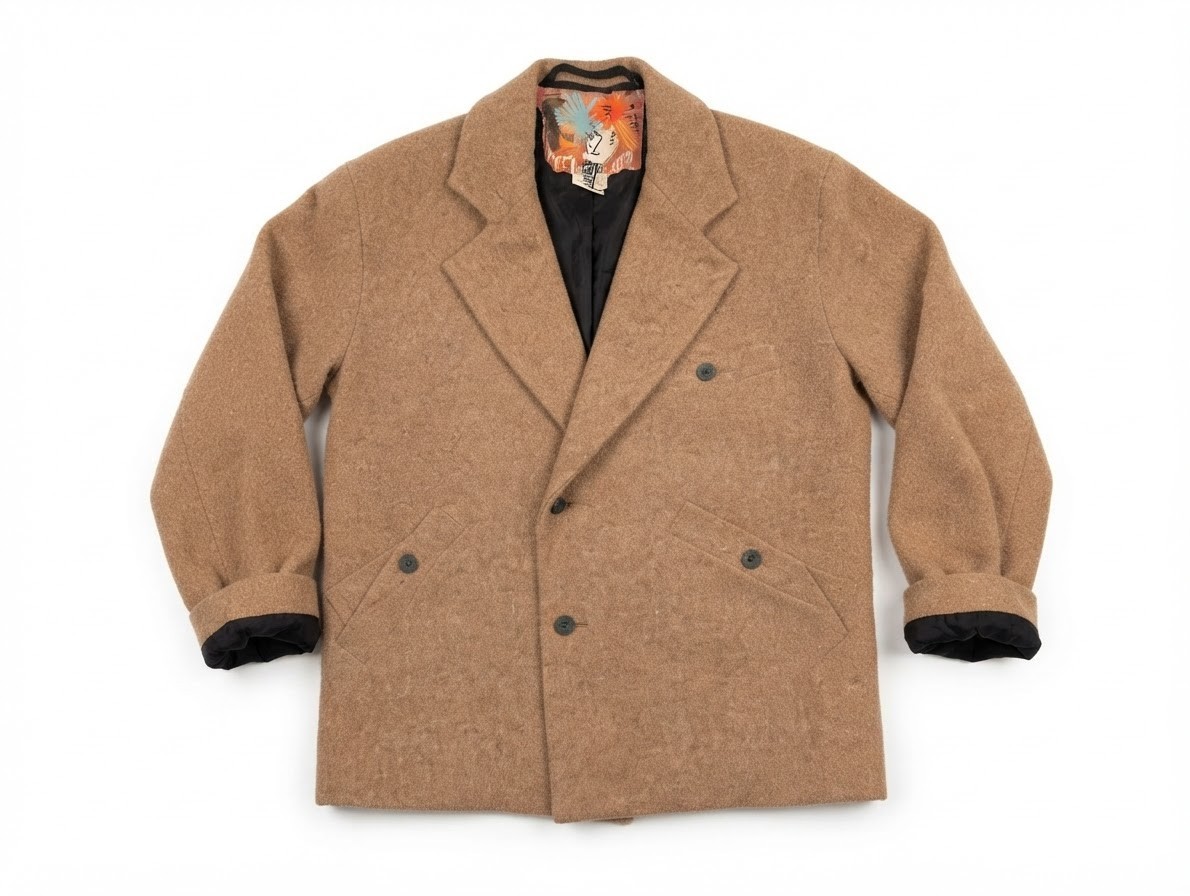 Rare Vintage Workers for Freedom x Bergdorf Goodman Wool Coat Jacket- England Rare Vintage Workers for Freedom x Bergdorf Goodman Wool Coat Jacket- England