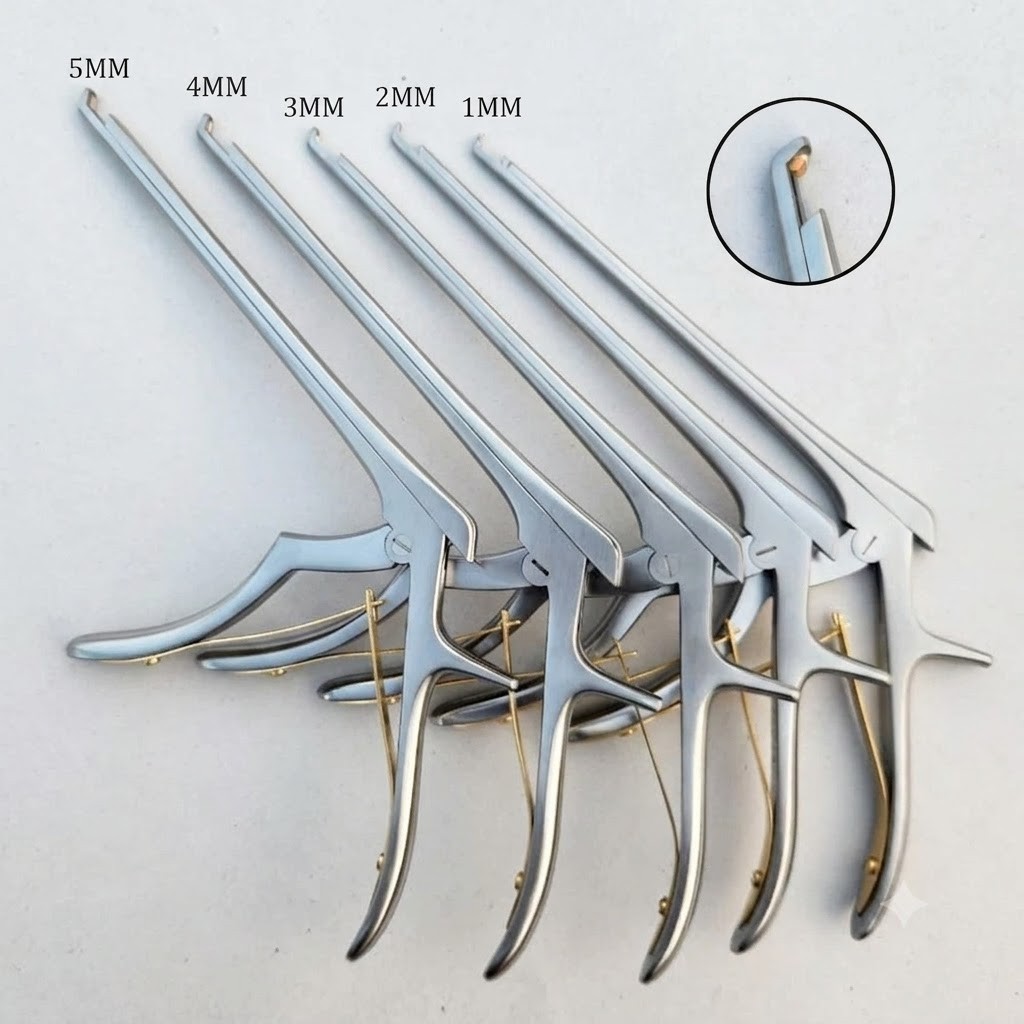 Premium Kerrison Rongeurs Cervical Set of 5 Pcs 1 to 5mm Orthopedic Instruments