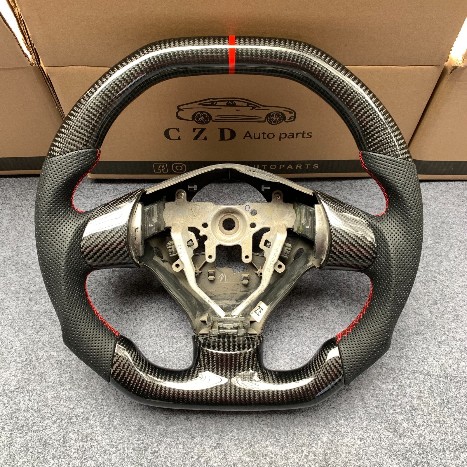 CZD High Quality Real Carbon Fiber Steering Wheel For Subaru WRX/STI 2008-2014
