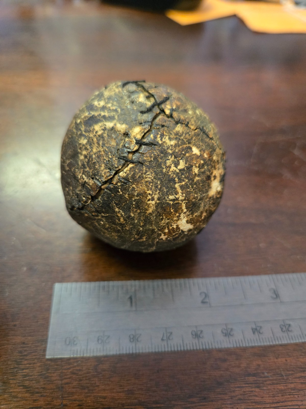 Vintage Hand Sewn Baseball POSSIBLE Lemon Peel Possibly Late 1800s