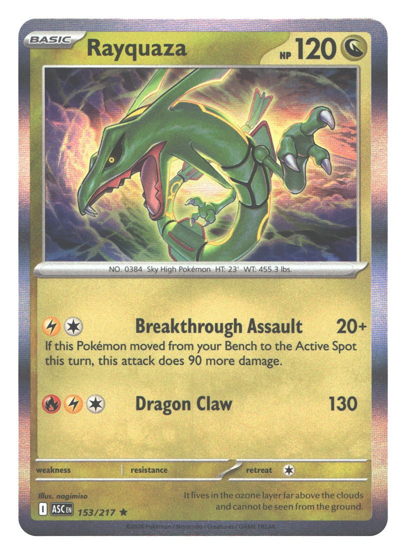 Rayquaza Holofoil [ASC - 153/217]NM