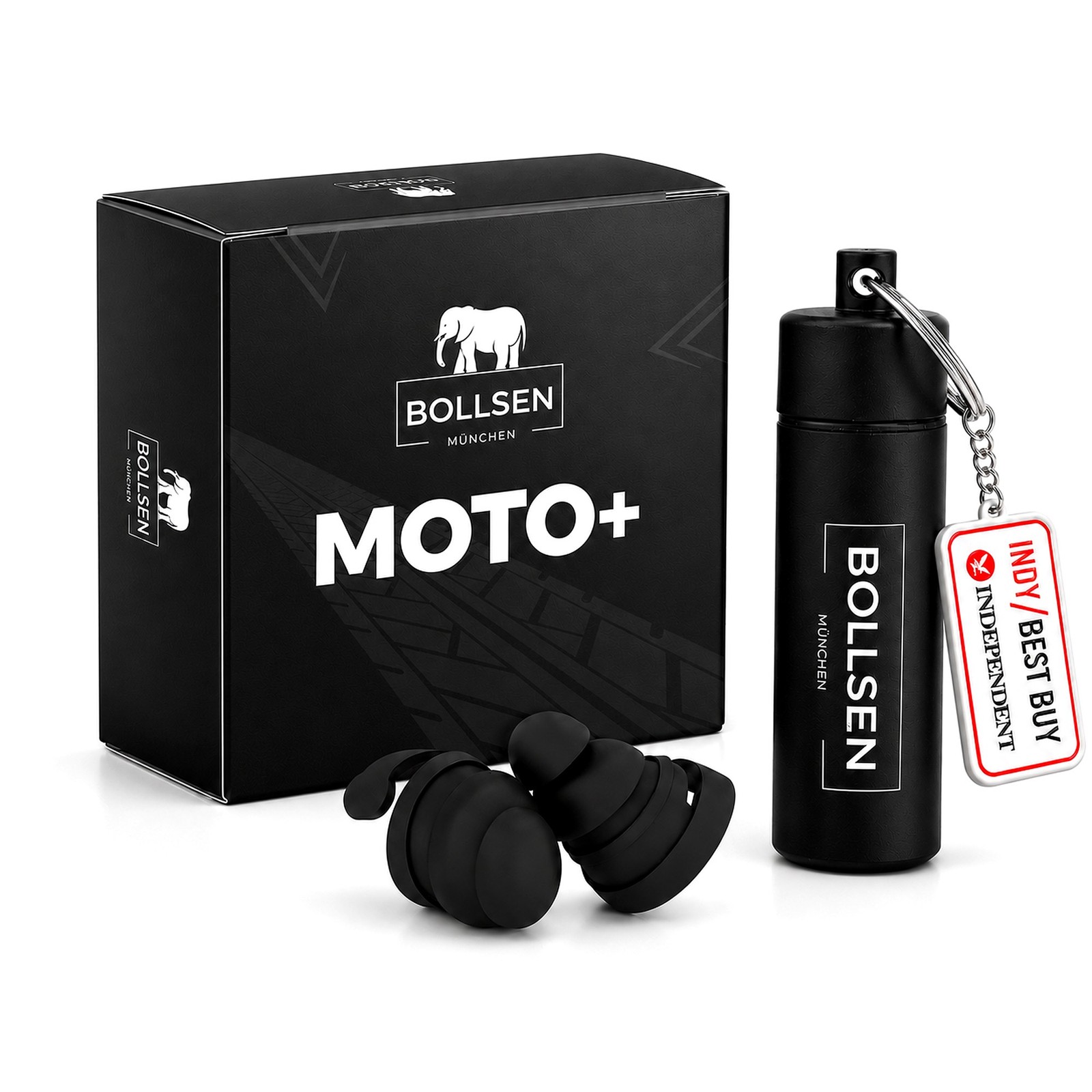 BOLLSEN Moto+ Motorcycle Earplugs Wind Noise Reduction Helmet Reusable Silicone