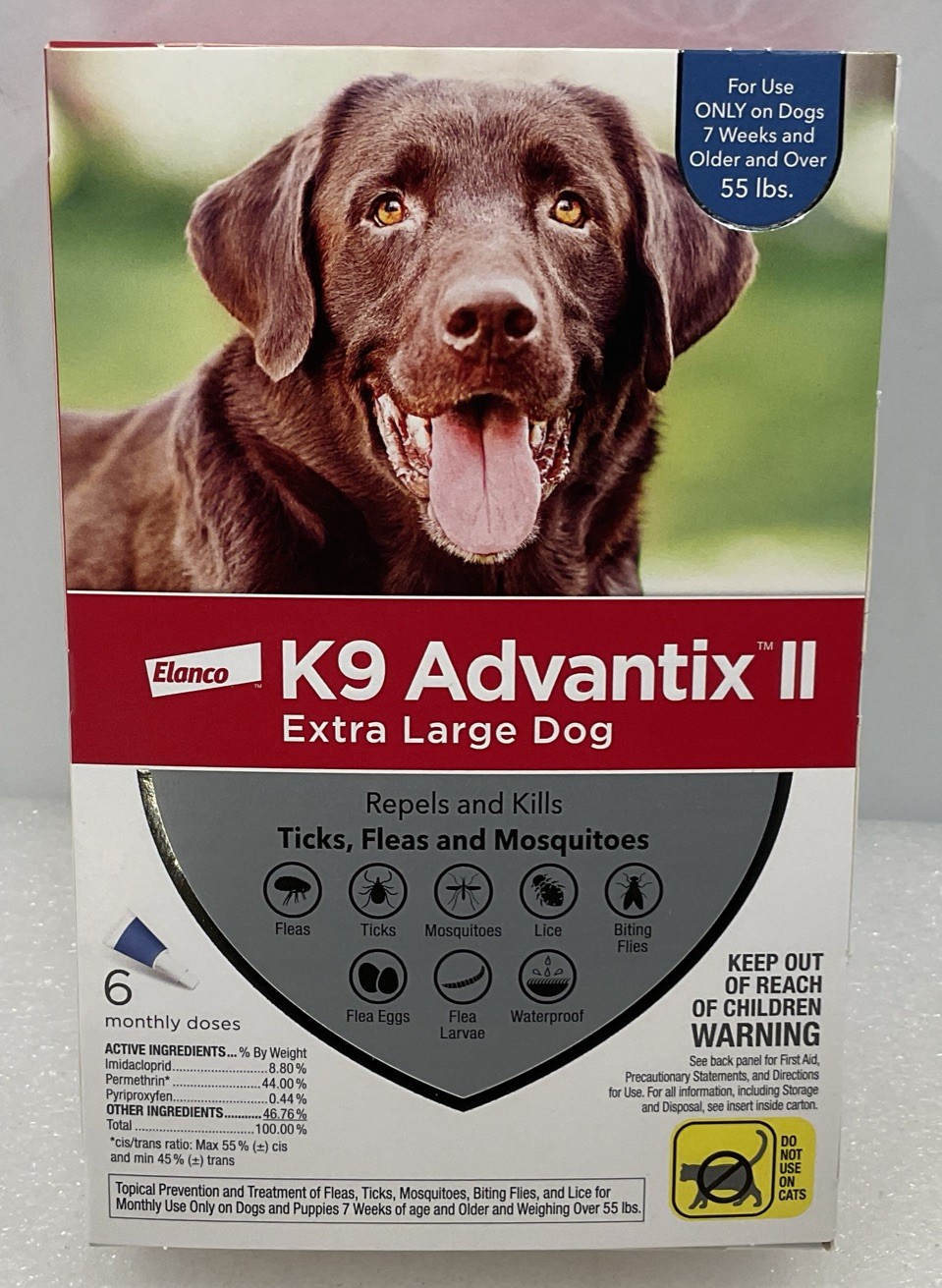 K9 Advantix II Flea & Tick Prevention Extra Large Dogs - 6 Doses - New In Box