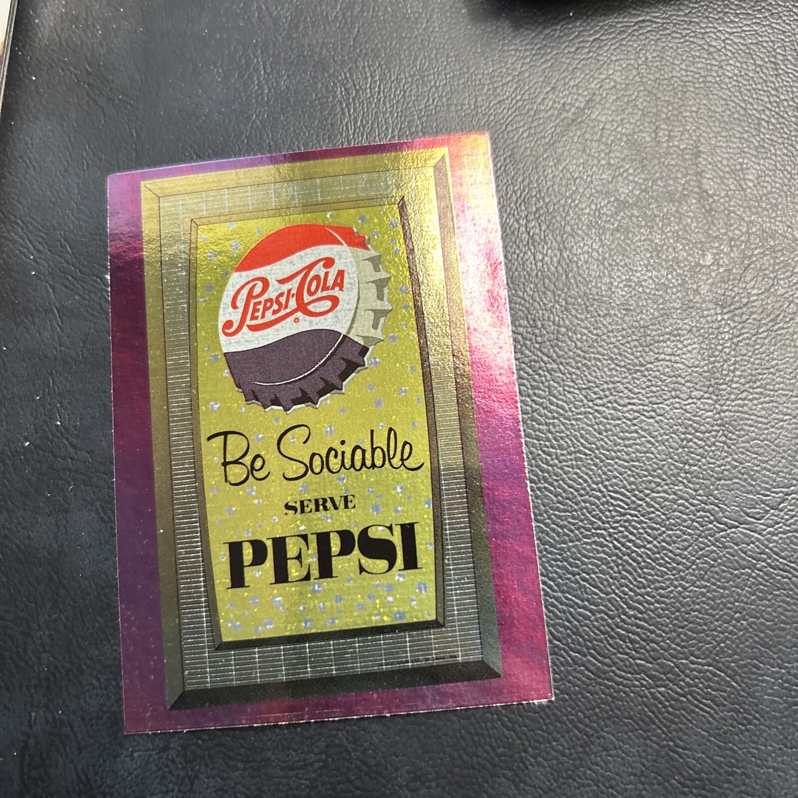 Jb18 Pepsi-Cola Premium 1996 Dart #65 Be sociable rack sign 1960