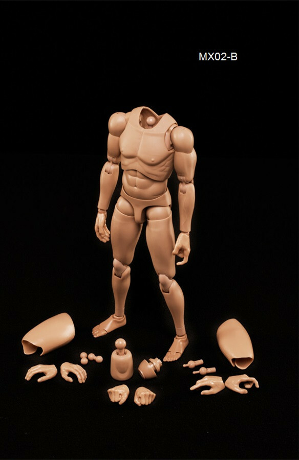 1/6 MX02 Male Narrow Shoulders Muscular Skin Action Figure Body Model Toys